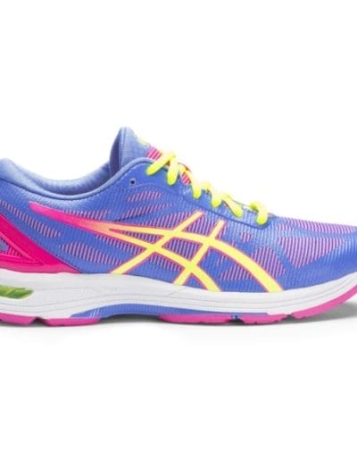 Fitness Mania - Asics Gel DS Trainer 20 - Womens Running Shoes - Powder Blue/Flash Yellow/Hot Pink