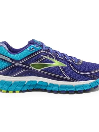 Fitness Mania - Brooks Adrenaline GTS 16 - Womens Running Shoes - Purple/Lime Punch/Blue Atoll