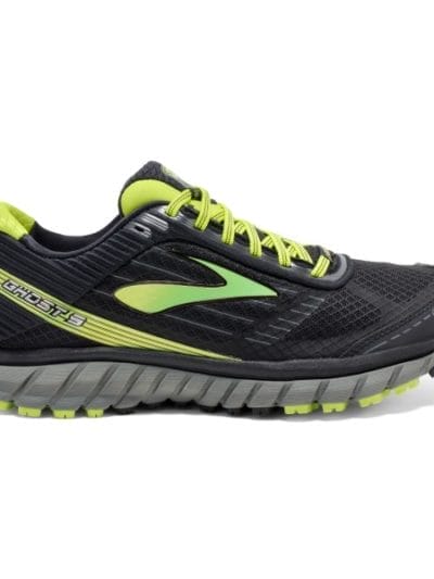 Fitness Mania - Brooks Ghost GTX 9 - Mens Trail Running Shoes - Castle Rock/Lime Punch/Black