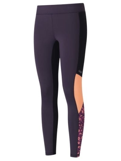 Fitness Mania - Casall Cat Blocked Womens Full Length Training Tights - Purple Shade