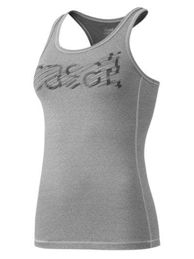 Fitness Mania - Casall Logo Racerback Womens Training Tank - Grey Melange