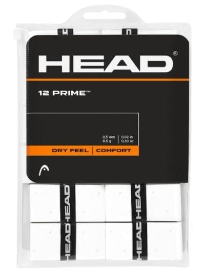 Fitness Mania - Head Tennis Prime Overgrip - 12 Pack - White