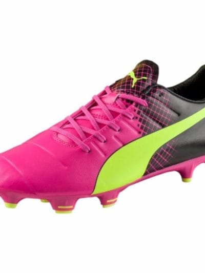 Fitness Mania - Puma evoPOWER 3.3 Tricks FG Mens Football Boots - Pink Glo/Safety Yellow/Black