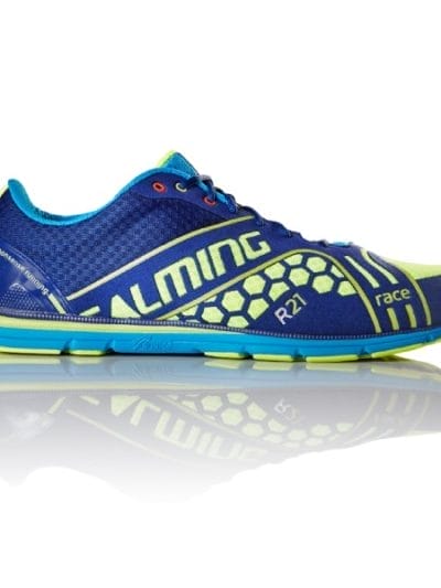 Fitness Mania - Salming Race 3 - Mens Running Shoes - Navy/Safety Yellow