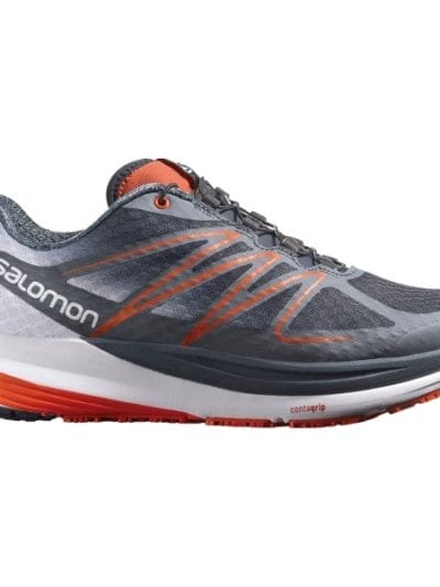 Fitness Mania - Salomon Sense Propulse - Mens Trail Running Shoes - Deep Grey/Denim/Tomato Red