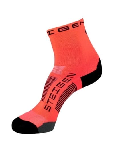 Fitness Mania - Steigen Half Length Running Socks - Fluro Red