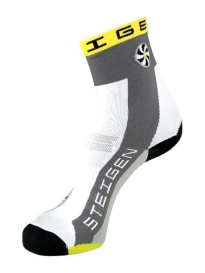 Fitness Mania - Steigen Half Length Running Socks - Grey/Yellow