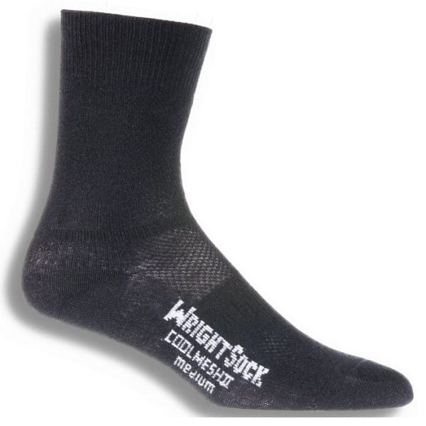 Fitness Mania - Wrightsock Coolmesh II Anti-Blister Crew Running Socks - Black