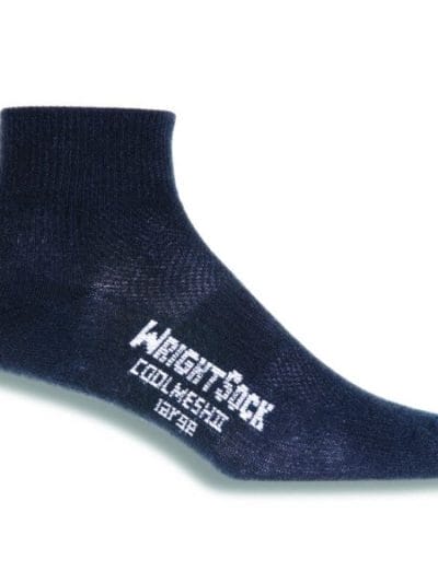 Fitness Mania - Wrightsock Coolmesh II Anti-Blister Quarter Running Socks - Black