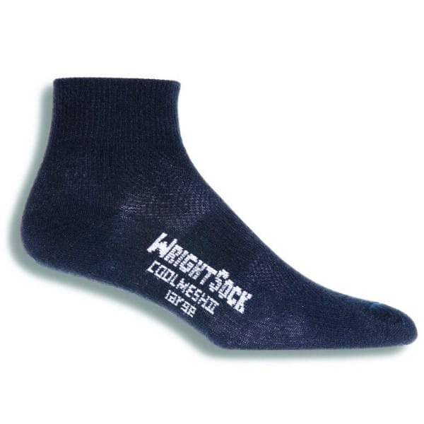 Fitness Mania - Wrightsock Coolmesh II Anti-Blister Quarter Running Socks - Black