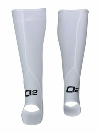 Fitness Mania - o2fit Unisex Compression Calf Guards with Stirrups - White