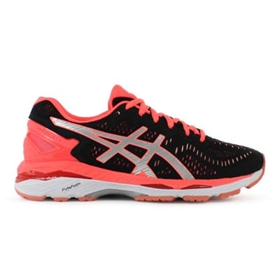 Fitness Mania - ASICS Womens GEL-Kayano 23 Black / Silver / Flash Coral