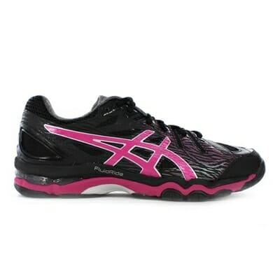 Fitness Mania - ASICS Womens Gel-Netburner Super 6 Black/Berry/Silver