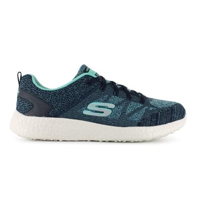 Fitness Mania - SKECHERS Womens Burst Soft Knitted Navy / Aqua