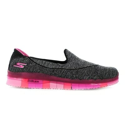 Fitness Mania - SKECHERS Womens GoFlex Slip On Black/Hot Pink