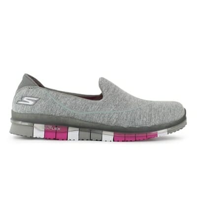 Fitness Mania - SKECHERS Womens GoFlex Slip On Grey / Pink