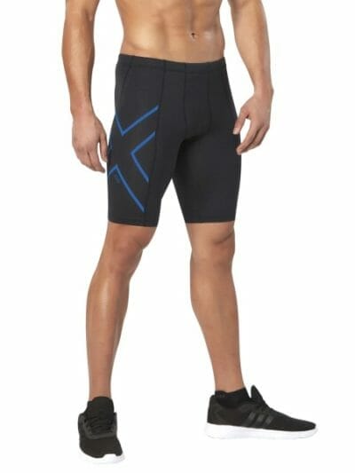 Fitness Mania - 2XU ICE-X Mens Compression Shorts - Black/Cool Blue