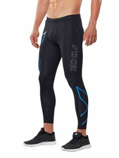 Fitness Mania - 2XU ICE-X Mens Compression Tights - Black/Cool Blue