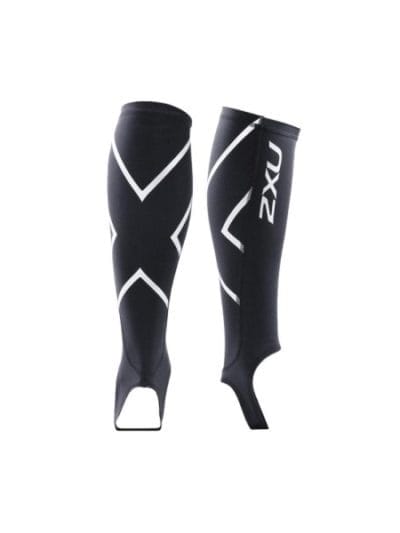 Fitness Mania - 2XU Unisex Compression Calf Guard With Stirrups - Black