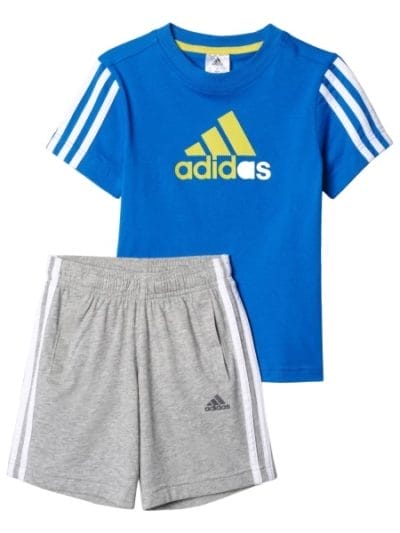Fitness Mania - Adidas Essentials Logo Summer Kids Boys Training Set - Blue