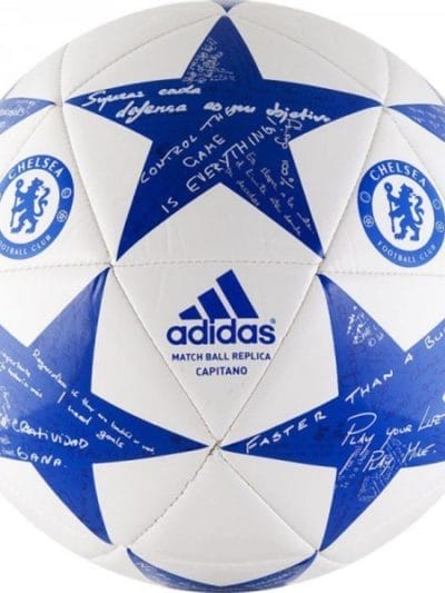 Fitness Mania - Adidas Finale16 Chelsea Capitano Soccer Ball - White/Chelsea Blue/Blue