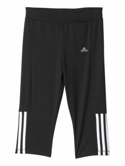 Fitness Mania - Adidas Gear Up Kids Girls 3/4 Training Tights - Black/White