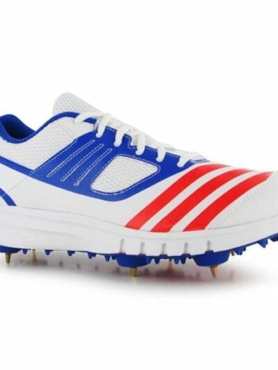 Fitness Mania - Adidas Howzatt Full Spike Mens Cricket Shoes - Blue/Orange/White