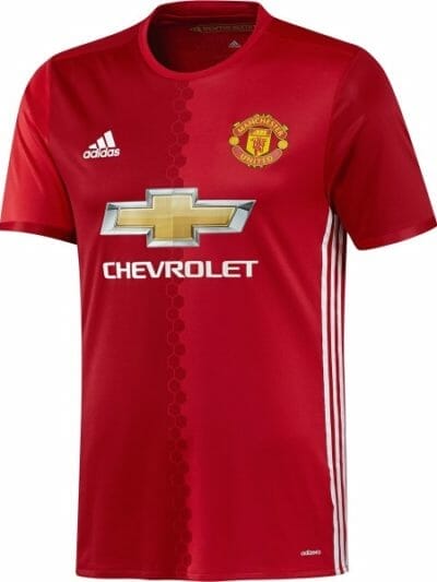 Fitness Mania - Adidas Manchester United 2016/2017 Home Kids Boys Soccer Jersey - Real Red