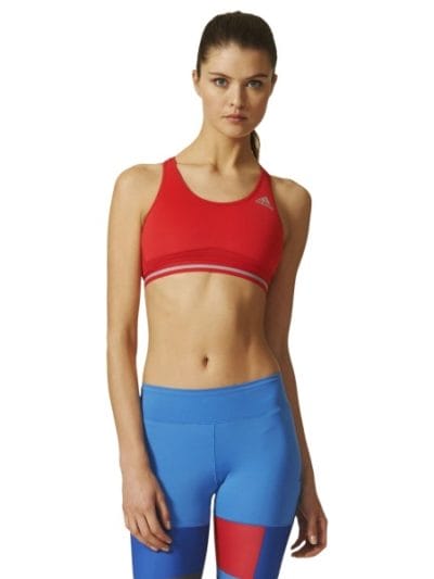 Fitness Mania - Adidas Techfit Chill Womens Sports Bra - Ray Red/Mid Grey