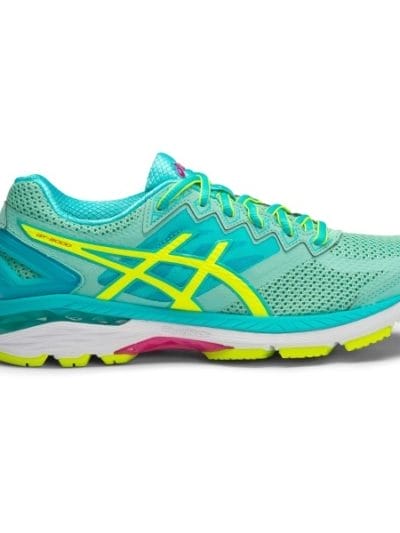 Fitness Mania - Asics GT-2000 4 (B) - Womens Running Shoes - Aruba Blue/Safety Yellow/Aquarium