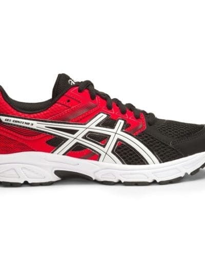 Fitness Mania - Asics Gel Contend 3 GS - Kids Boys Running Shoes - Black/White/Vermilion