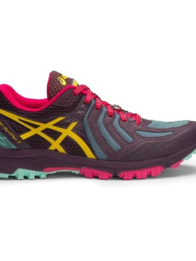 Fitness Mania - Asics Gel Fuji Attack 5 - Womens Trail Running Shoes - Eggplant/Lemon/Aruba Blue