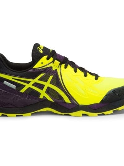 Fitness Mania - Asics Gel Fuji Endurance Plasmashield - Mens Trail Running Shoes - Safety Yellow/Purple/Black