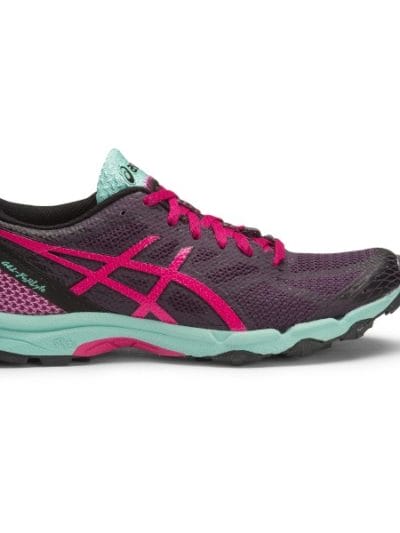 Fitness Mania - Asics Gel Fuji Lyte - Womens Lightweight Trail Running Shoes - Eggplant/Sport Pink/Aqua Haze