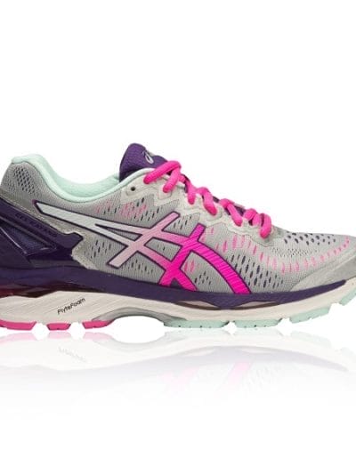 Fitness Mania - Asics Gel Kayano 23 (2A/D) - Womens Running Shoes - Silver/Pink Glow/Parachute Purple