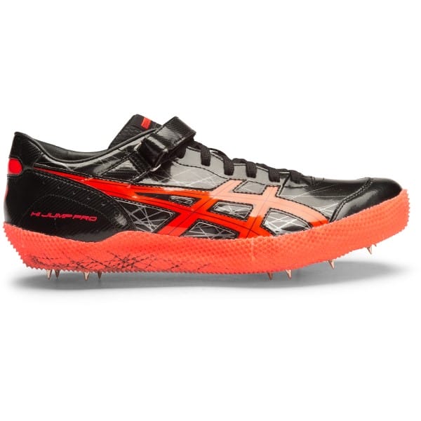 Fitness Mania - Asics High Jump Pro - Unisex High Jump Shoes - Black/Flash Coral/Silver