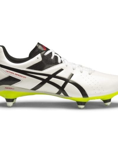 Fitness Mania - Asics Lethal Speed ST - Mens Football Boots - White/Black/Lime