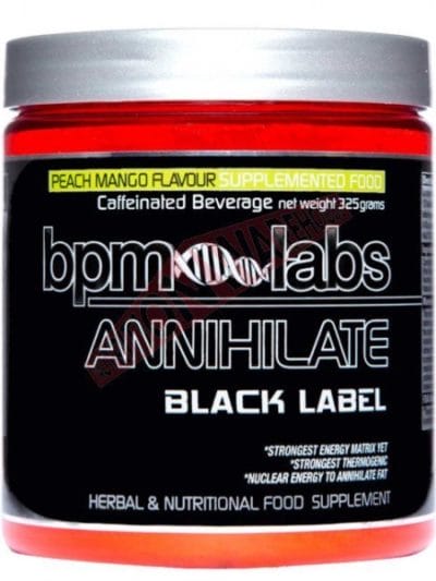 Fitness Mania - BPM Labs Annihilate Black Label Fat Burning Pre-Workout - 325g - 50 Serves