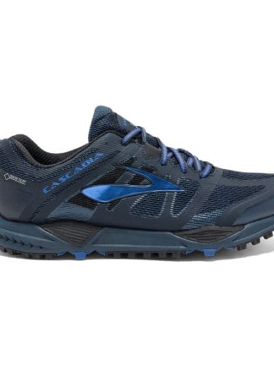 Fitness Mania - Brooks Cascadia GTX 11 - Mens Trail Running Shoes - Dress Blue/Brooks Blue/Black