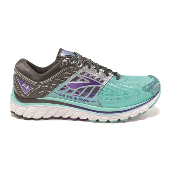 Fitness Mania - Brooks Glycerin 14 - Womens Running Shoes - Aruba Blue/Anthracite/Purple Love