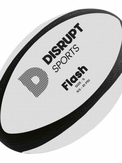 Fitness Mania - Disrupt Personalised Rugby Ball - Size 5 - Black