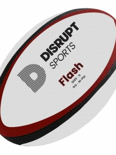 Fitness Mania - Disrupt Personalised Rugby Ball - Size 5 - Red