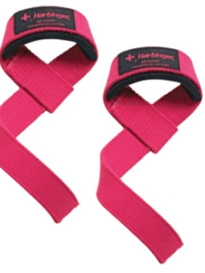 Fitness Mania - Harbinger 20" Padded Weightlifting Strap - Pink