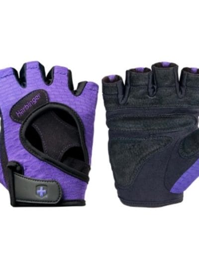 Fitness Mania - Harbinger FlexFit Womens Gym Training Gloves - Black/Purple