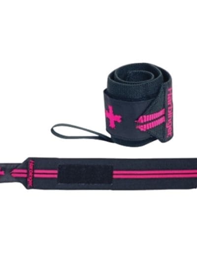 Fitness Mania - Harbinger HumanX Red Line 18" Gym Training WristWrap - Pink/Black