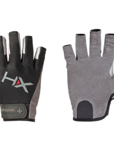 Fitness Mania - Harbinger HumanX X3 Mens Gym Training 3/4 Finger Gloves - Black/Grey