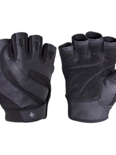 Fitness Mania - Harbinger Pro Mens Gym Training Gloves - Black