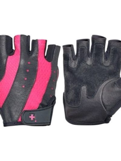 Fitness Mania - Harbinger Pro Womens Gym Training Gloves - Black/Pink