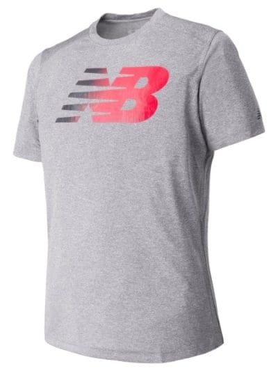 Fitness Mania - New Balance Heather Graphic Mens Training T-Shirt - Athletic Grey