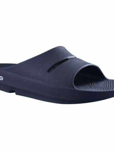 Fitness Mania - OOFOS OOAHH Slides - Mens Recovery Slides - Navy